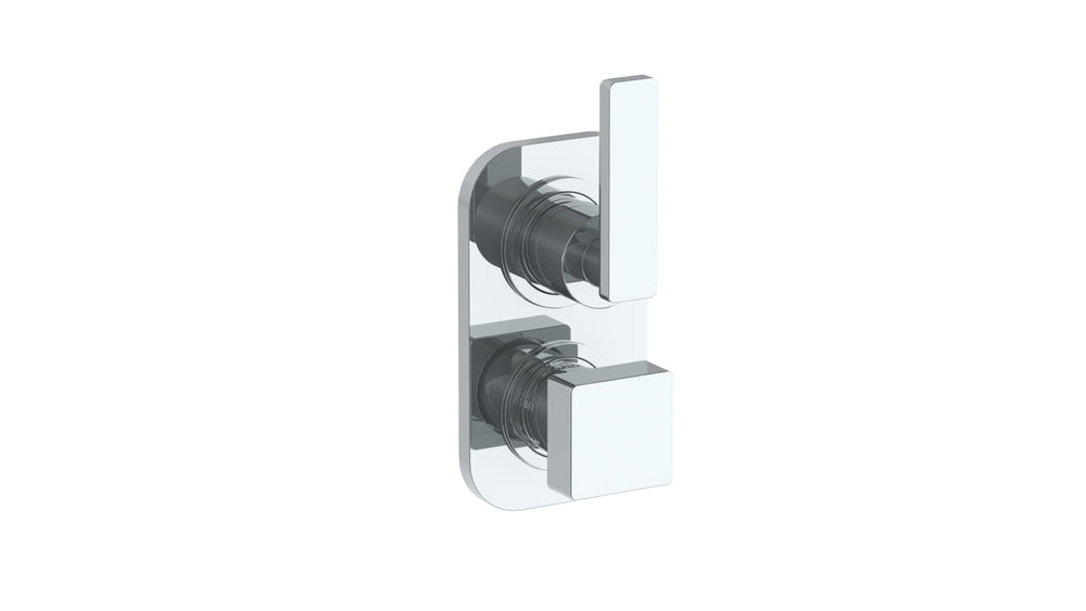 Wall Mounted Thermostatic Shower Trim With Built-In Control, 3 1/2" X 6 1/4"