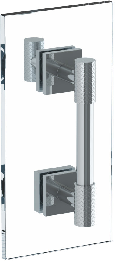 24” Shower Door Pull With Knob/ Glass Mount Towel Bar With Hook