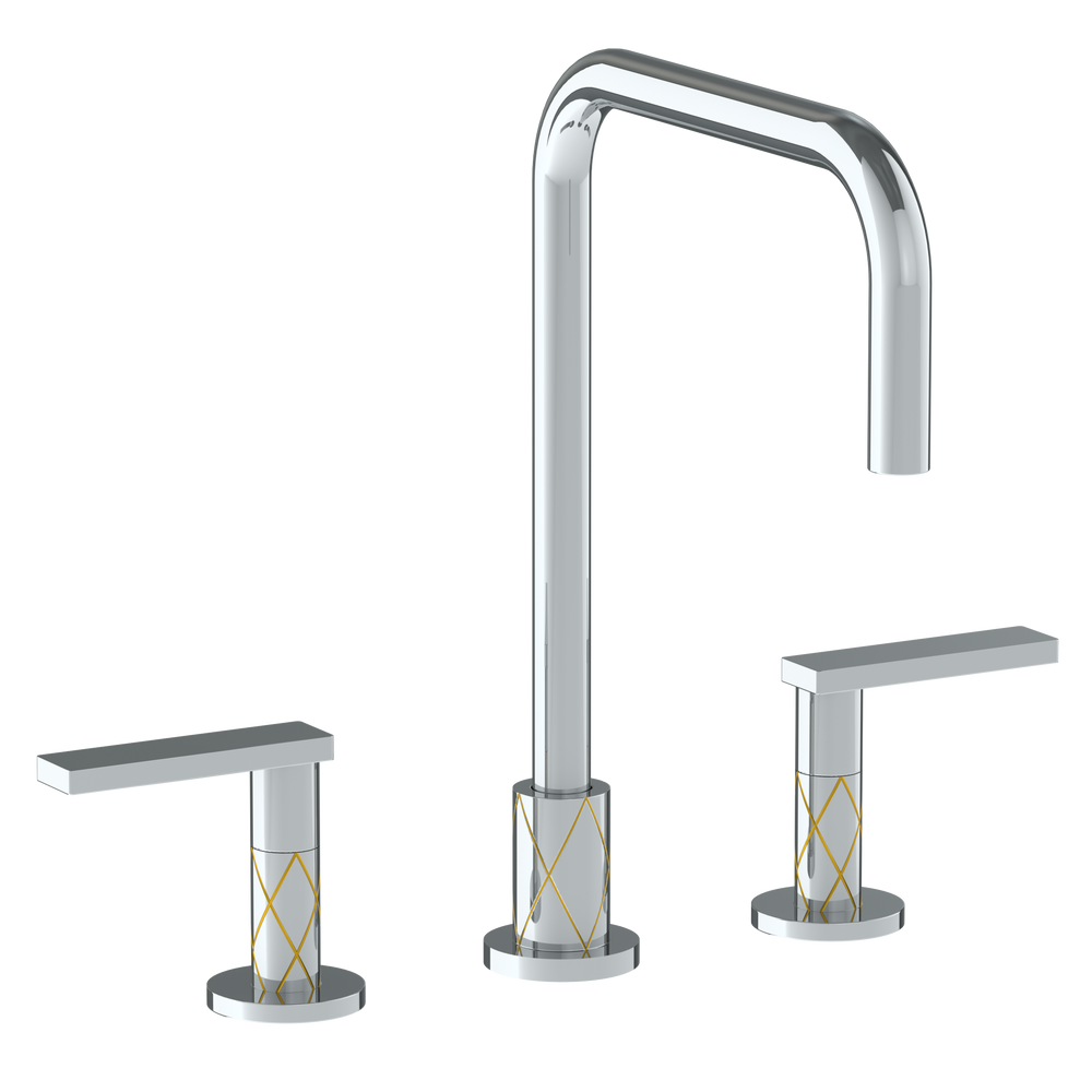 Deck Mounted 3 Hole Square Top Kitchen Faucet