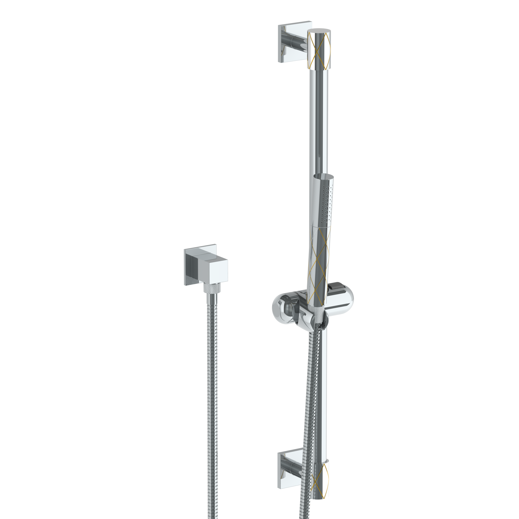 Positioning Bar Shower Kit With Slim Hand Shower And 69" Hose