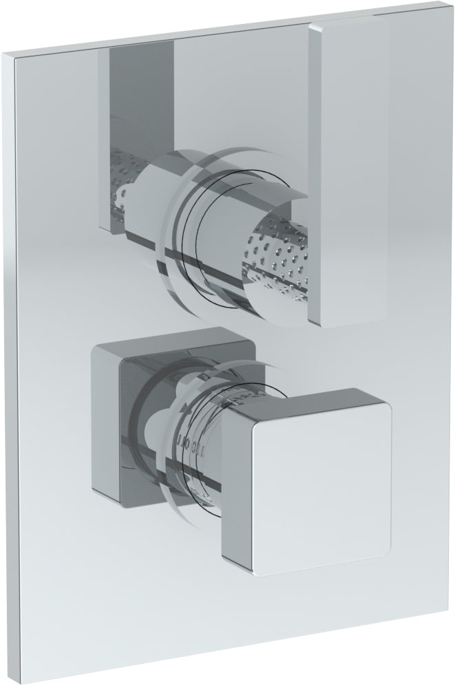 Wall Mounted Thermostatic Shower Trim With Built-In Control, 7 1/2"