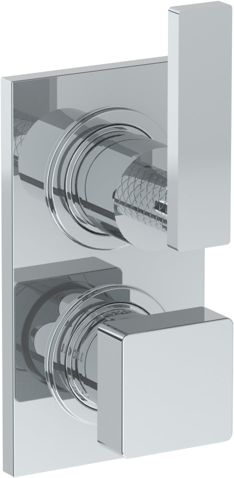 Wall Mounted Thermostatic Shower Trim With Built-In Control, 3 1/2" X 6 1/4"