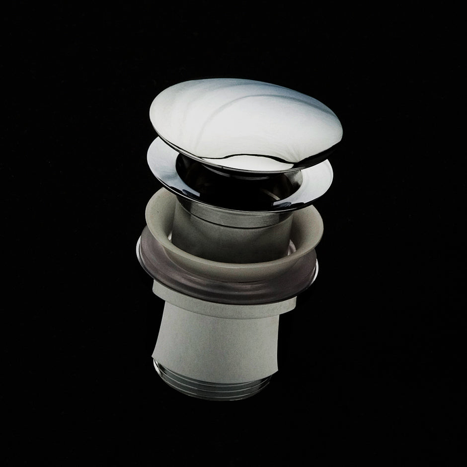 Click-clack drain for European lavatories, with round dome cover, no overflow holes. DIAM: 2 5/8” - Maison&Co.