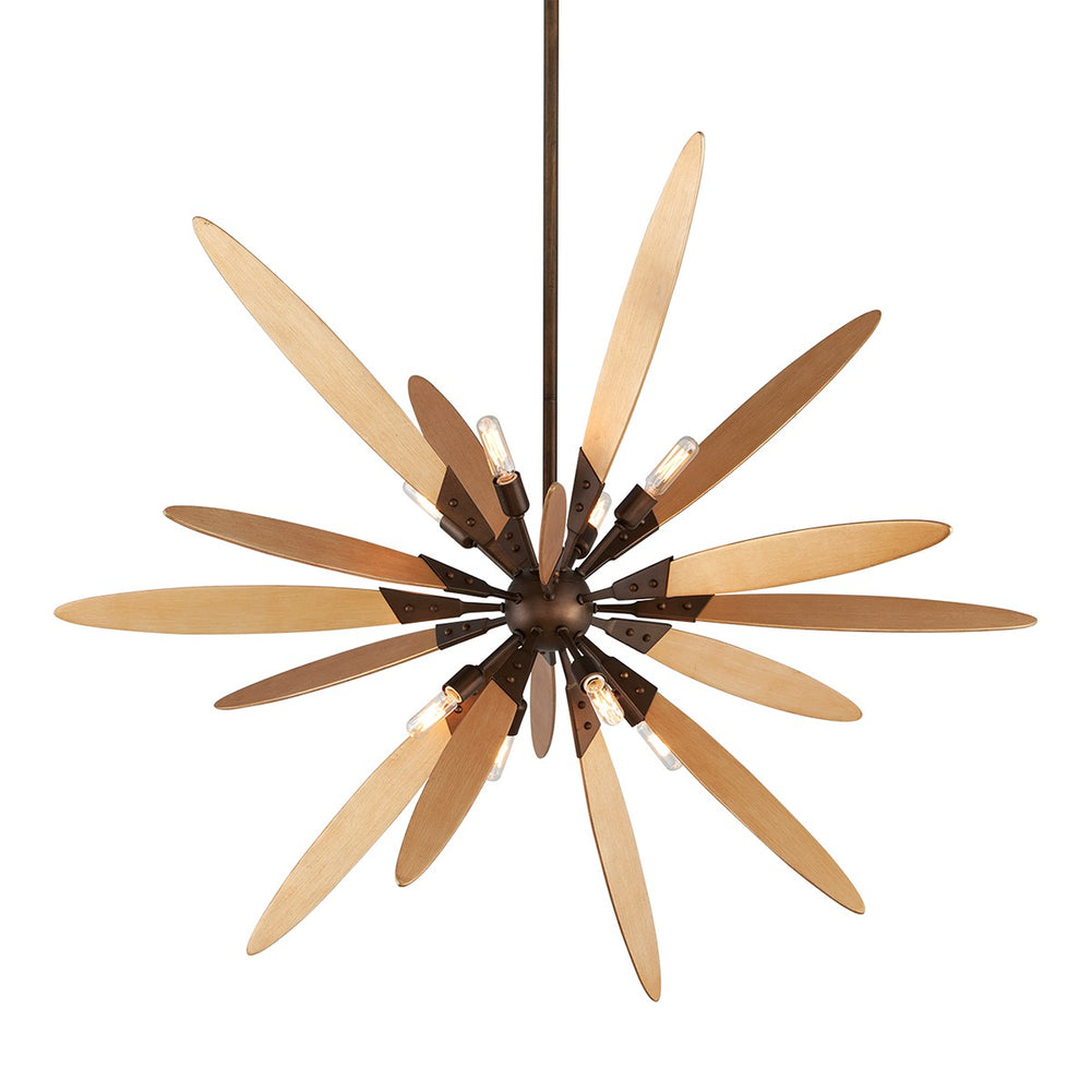 Troy Lighting - F5276 - Eight Light Chandelier - Dragonfly - Bronze With Satin Leaf