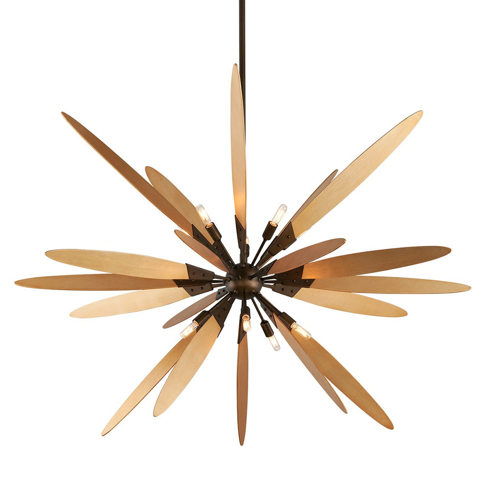 Troy Lighting - F5277 - Ten Light Chandelier - Dragonfly - Bronze With Satin Leaf