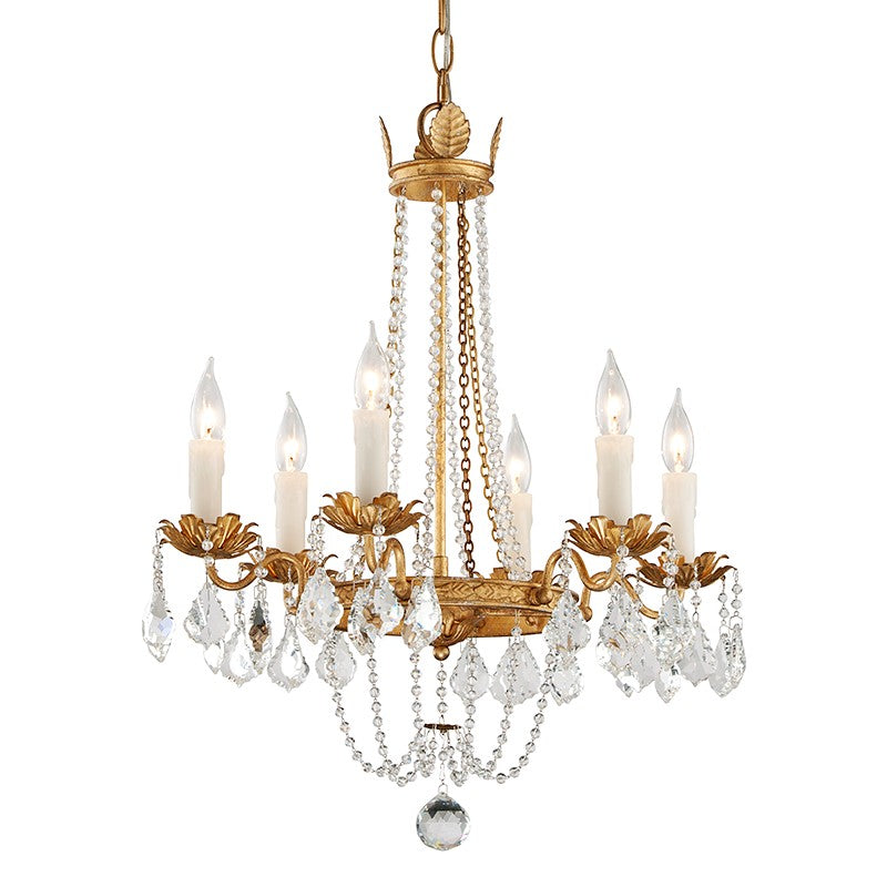 Troy Lighting - F5365-VGL - Six Light Chandelier - Viola - Vintage Gold Leaf