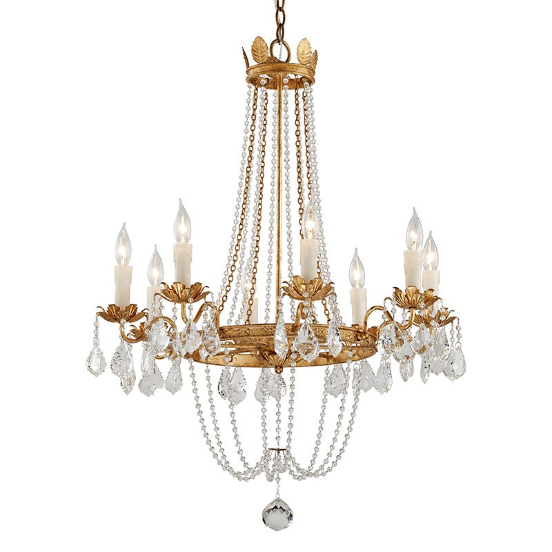 Troy Lighting - F5366-VGL - Eight Light Chandelier - Viola - Distressed Gold Leaf