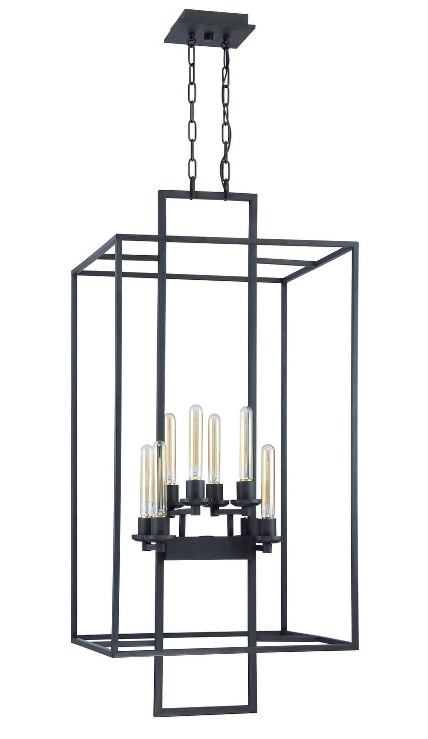 Craftmade - 41538-ABZ - Cubic Eight Light Foyer Pendant in Aged Bronze Brushed Finish - Cubic