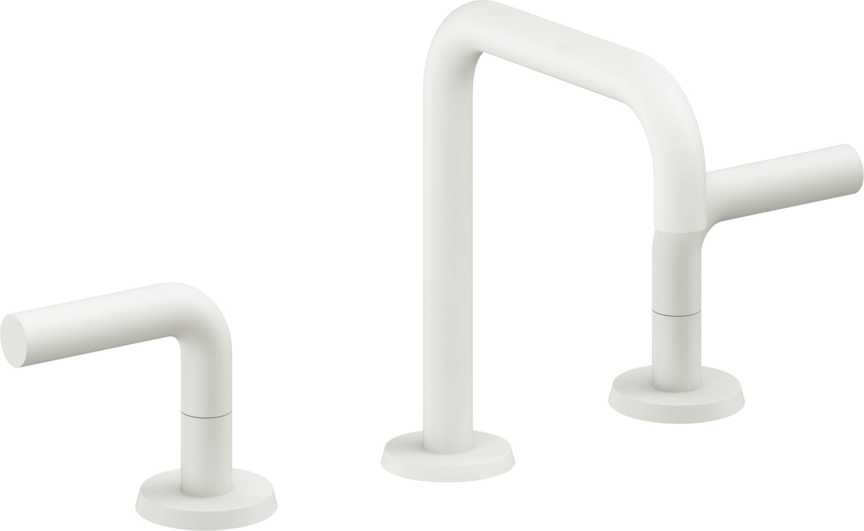 California Faucets - 7402ZBF-MWHT - 8" Widespread Lavatory Faucet with Completely Finished ZeroDrain - Matte White - Tamalpais