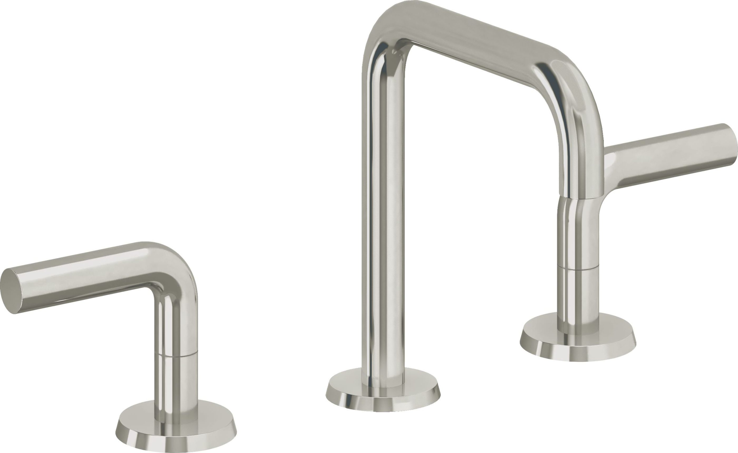 California Faucets - 7402ZBF-PN - 8" Widespread Lavatory Faucet with Completely Finished ZeroDrain - Polished Nickel (PVD) - Tamalpais