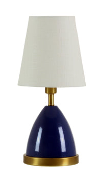 House of Troy - GEO209 - One Light Table Lamp - Geo - Navy Blue With Weathered Brass Accents