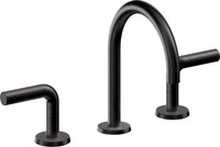 California Faucets - 7502ZBF-MBLK - 8" Widespread Lavatory Faucet with Completely Finished ZeroDrain - Matte Black - Tamalpais