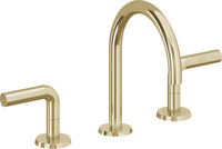 California Faucets - 7502-PBU - 8" Widespread Lavatory Faucet - Polished Brass Uncoated - Tamalpais