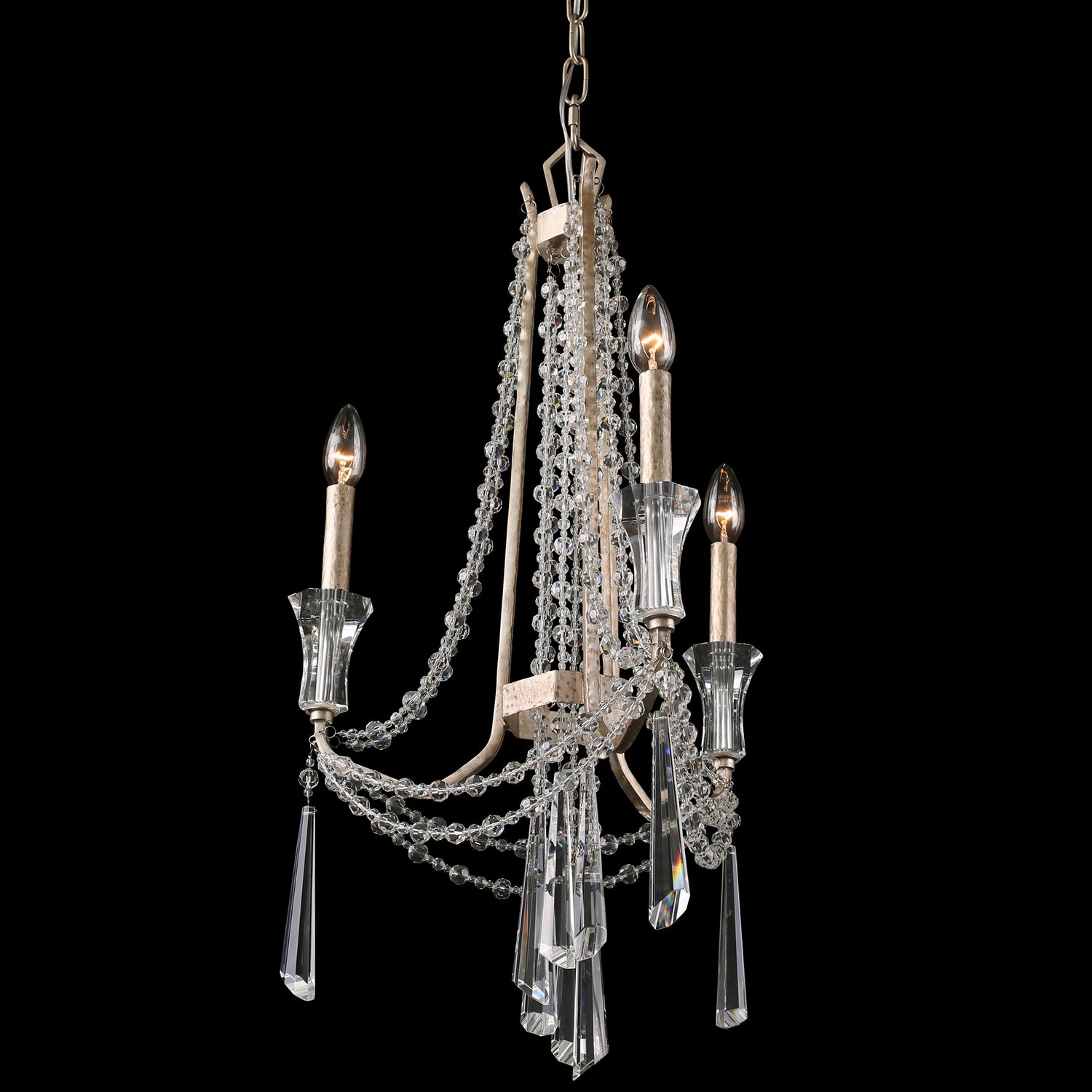 Varaluz - 270C03TR - Three Light Chandelier - Barcelona - Transcend Silver