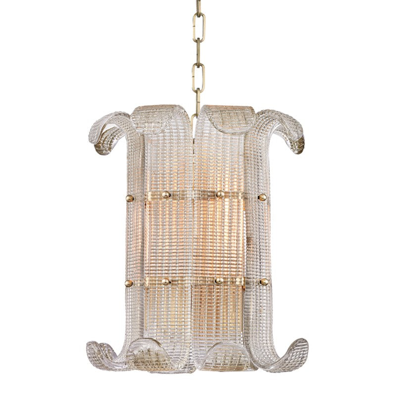 Hudson Valley - 2904-AGB - Four Light Chandelier - Brasher - Aged Brass