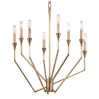 Hudson Valley - 8508-AGB - Eight Light Chandelier - Archie - Aged Brass