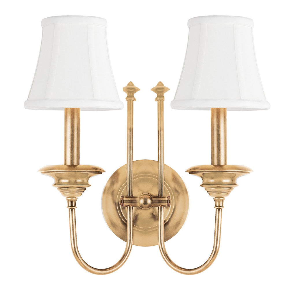 Hudson Valley - 8712-AGB - Two Light Wall Sconce - Yorktown - Aged Brass