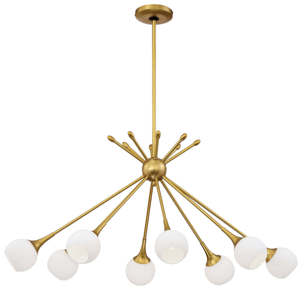 George Kovacs - P1808-248 - Eight Light Island Pendant - Pontil - Honey Gold