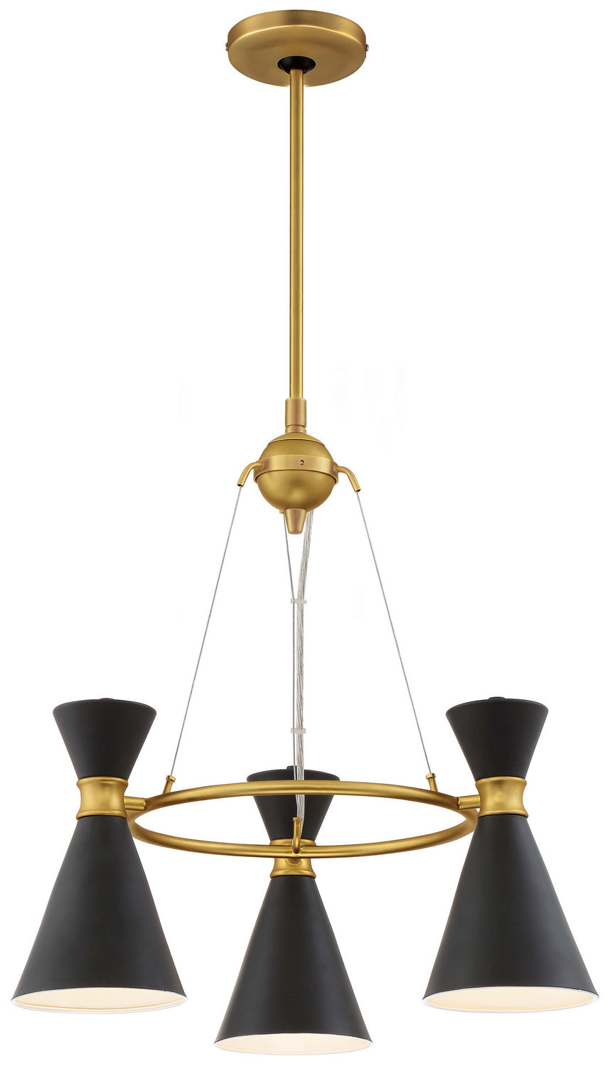 George Kovacs - P1823-248 - Three Light Mini Chandelier - Conic - Honey Gold