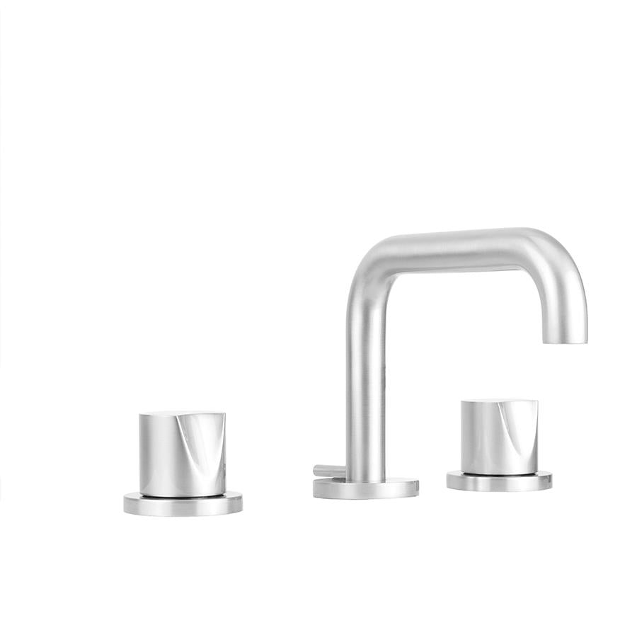 Downtown Contempo Slim Faucet with Round Escutcheons & Thumb Handles in Multiple Finishes