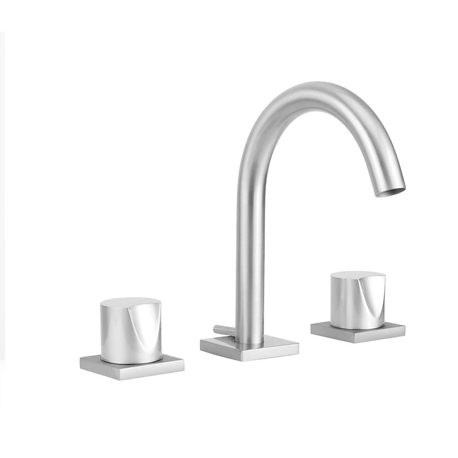 Downtown Contempo Slim Faucet with Square Escutcheons & Thumb Handles- 0.5 GPM in Multiple Finishes