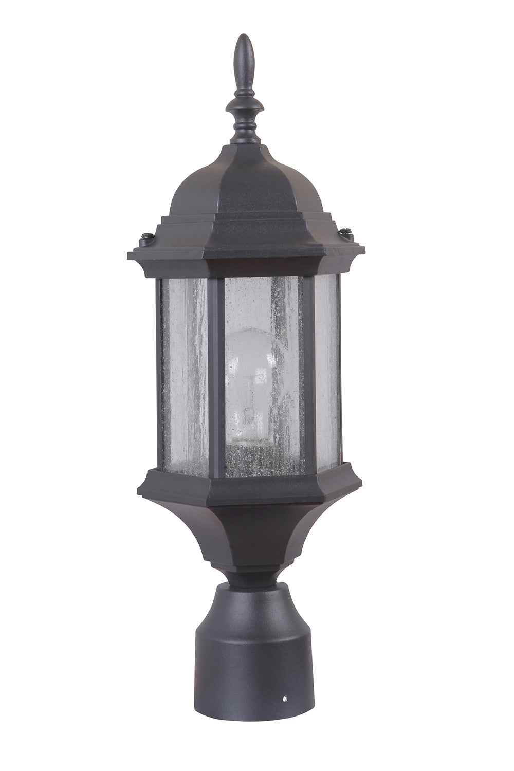 Craftmade - Z295-TB-CS - Hex Style Cast One Light Post Mount in Textured Black Finish - Hex Style Cast