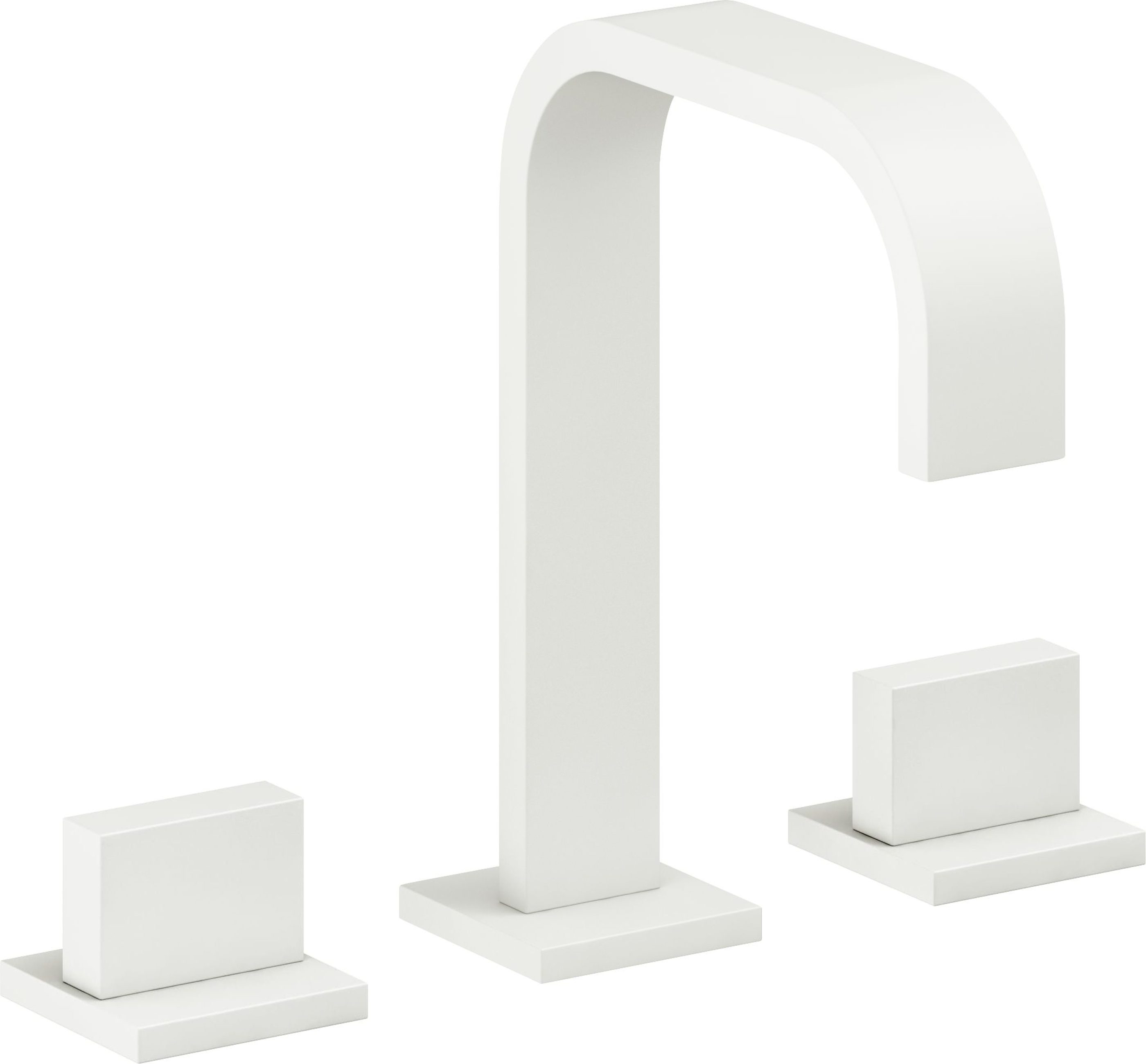 California Faucets - 7802RZBF-MWHT - 8" Widespread Lavatory Faucet with Completely Finished ZeroDrain - Matte White - Terra Mar