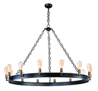 Maxim - 26276BKNAB - 14 Light Chandelier - Noble - Black / Natural Aged Brass