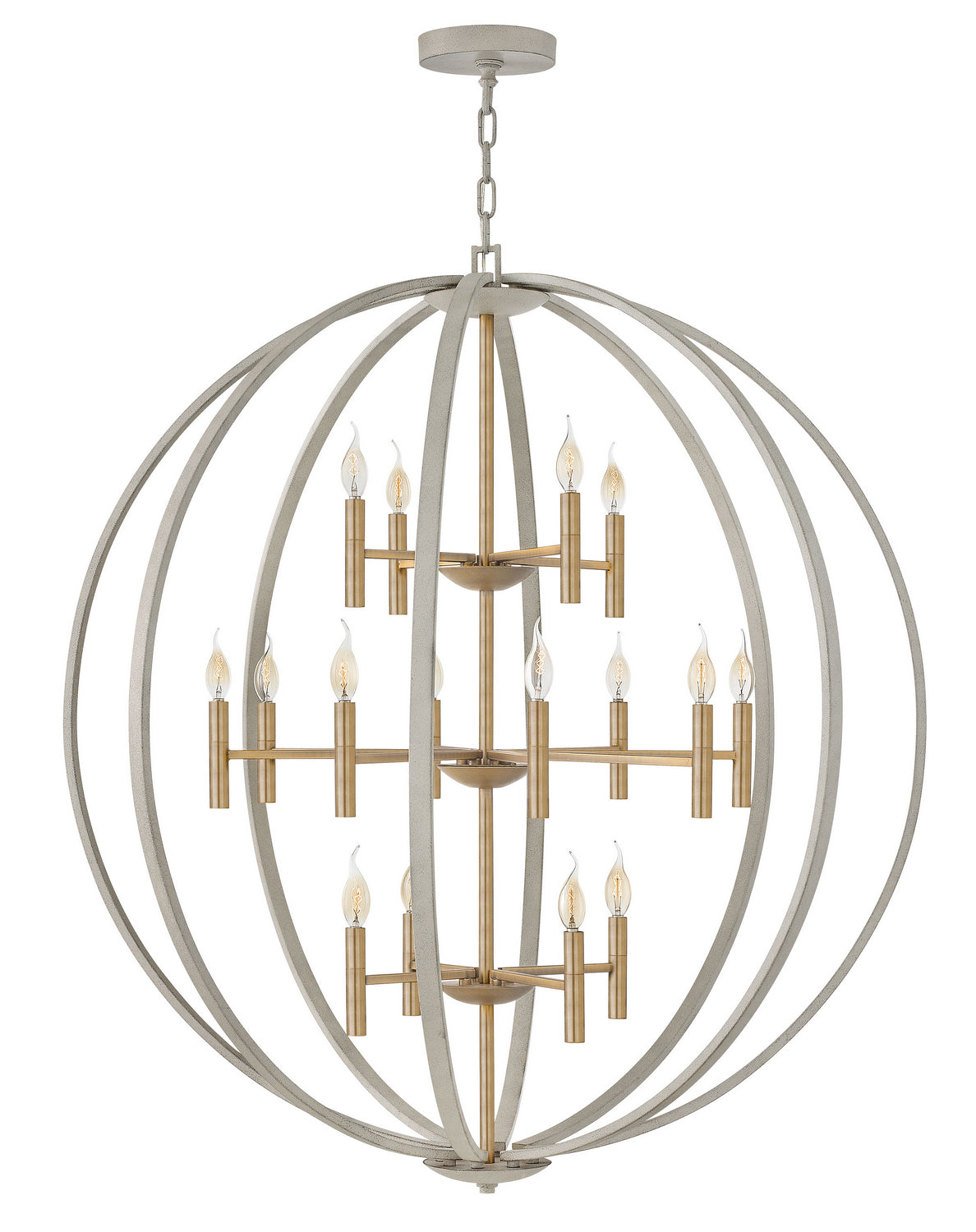 Hinkley - 3464CG - LED Chandelier - Euclid - Cement Gray