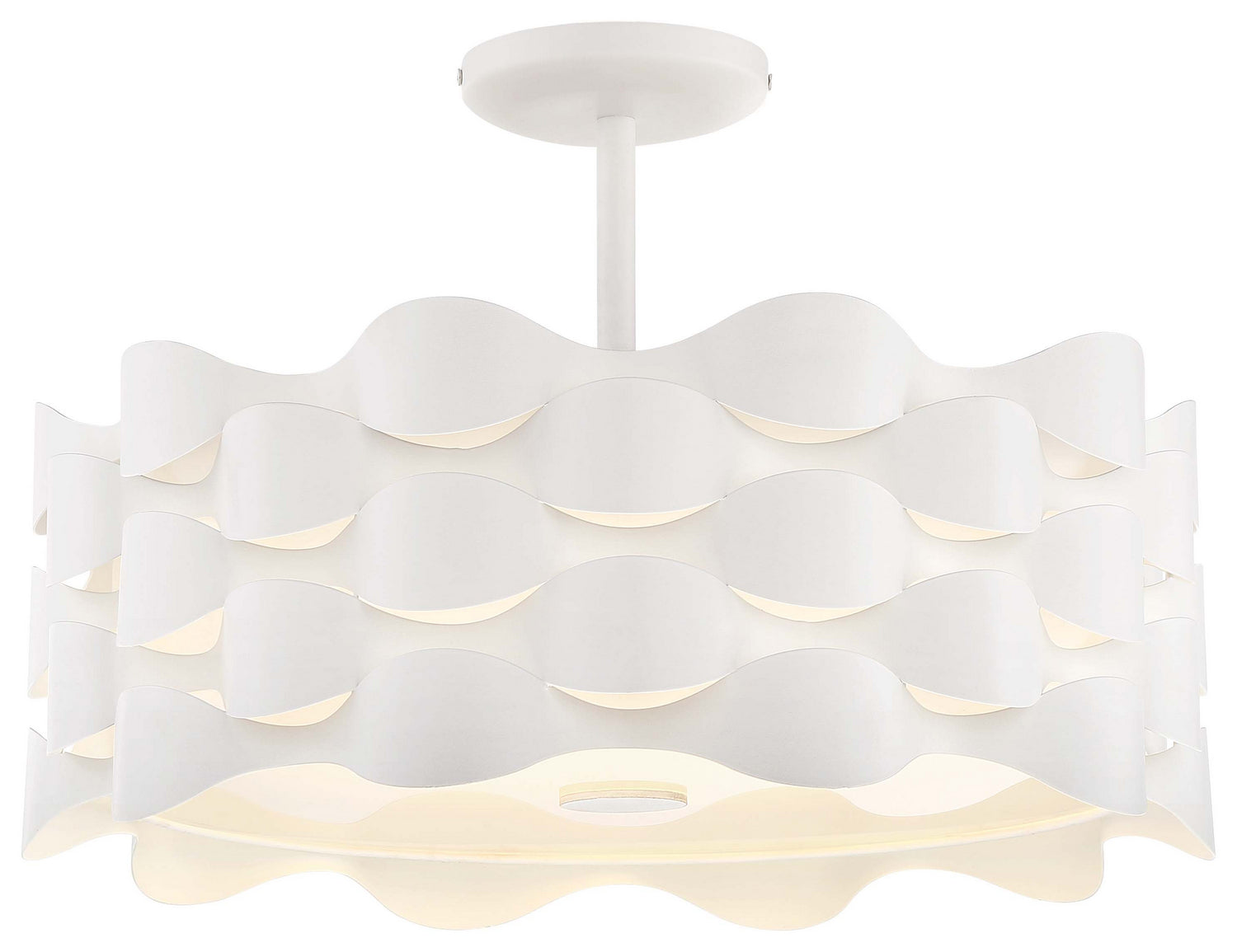 George Kovacs - P1302-655-L - LED Semi Flush Mount - Coastal Current - Sand White