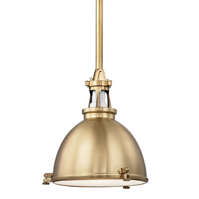 Hudson Valley - 4614-AGB - One Light Pendant - Massena - Aged Brass