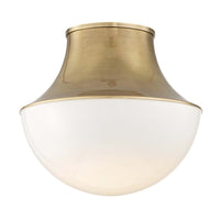 Hudson Valley - 9415-AGB - One Light Flush Mount - Lettie - Aged Brass