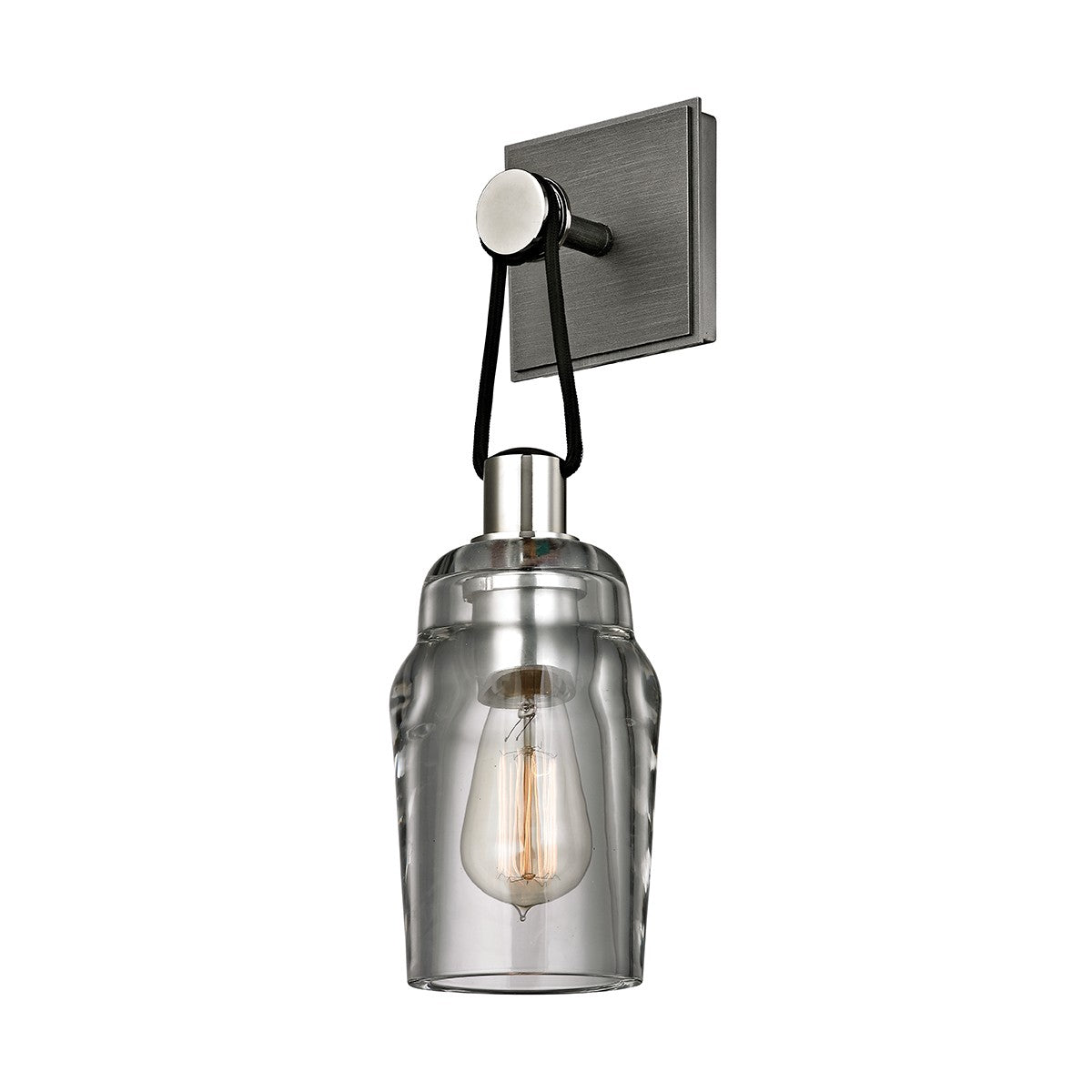 Troy Lighting - B5991-GRA/PN - One Light Wall Sconce - Citizen - Graphite And Polished Nickel