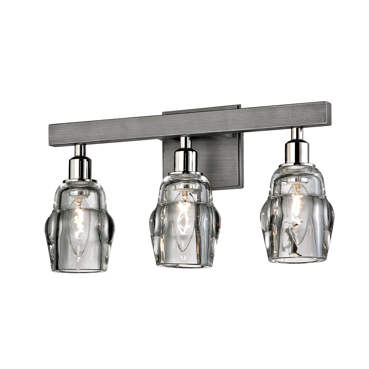 Troy Lighting - B6003-GRA/PN - Three Light Bath And Vanity - Citizen - Graphite And Polished Nickel