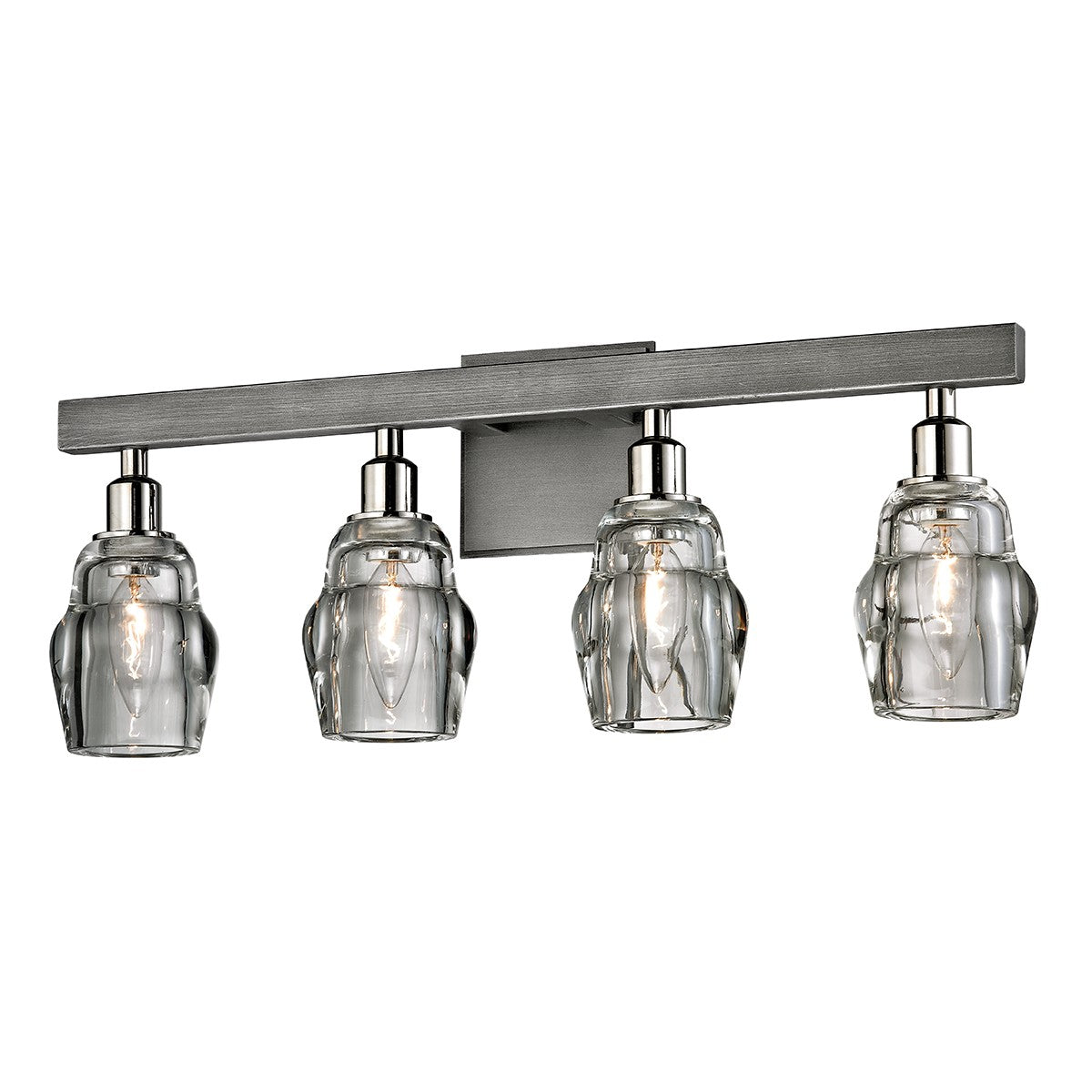 Troy Lighting - B6004-GRA/PN - Four Light Bath and Vanity - Citizen - Graphite And Polished Nickel