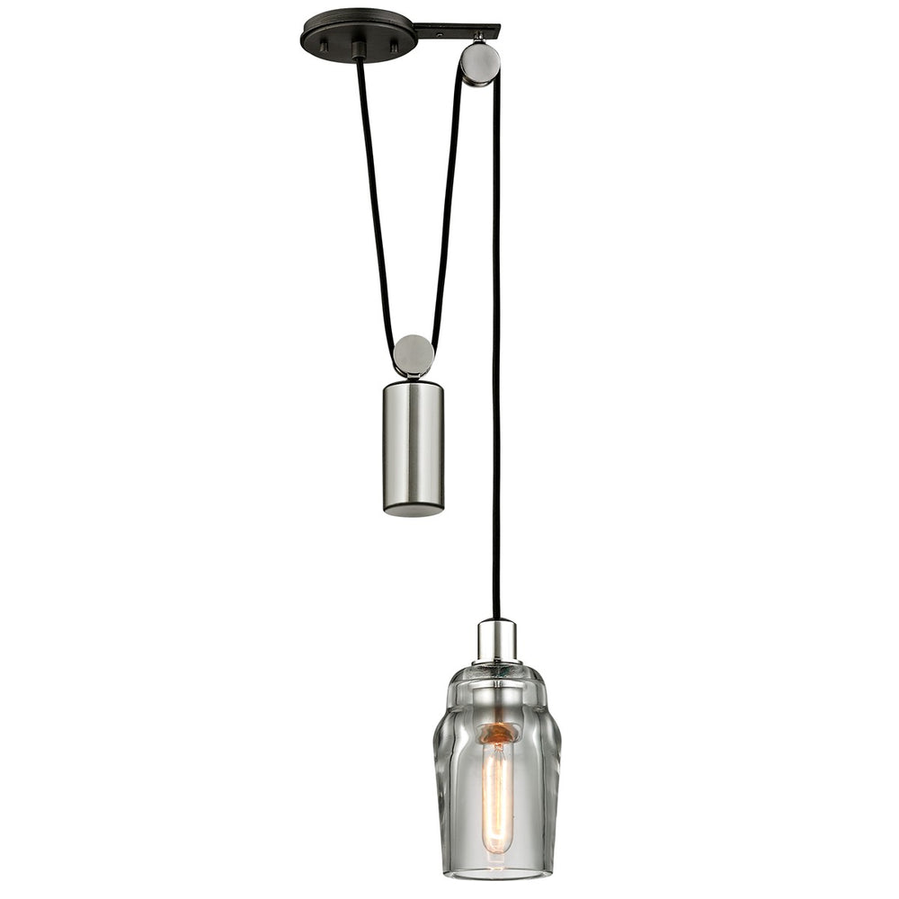 Troy Lighting - F5992-GRA/PN - One Light Pendant - Citizen - Graphite And Polished Nickel