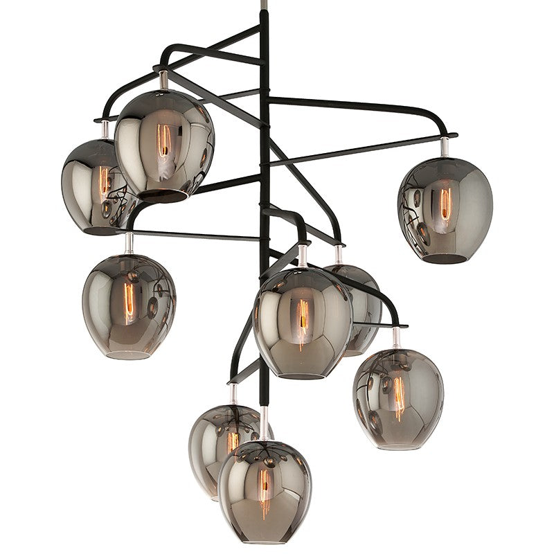 Troy Lighting - F4298 - Nine Light Chandelier - Odyssey - Carbide Black Polished Nickel