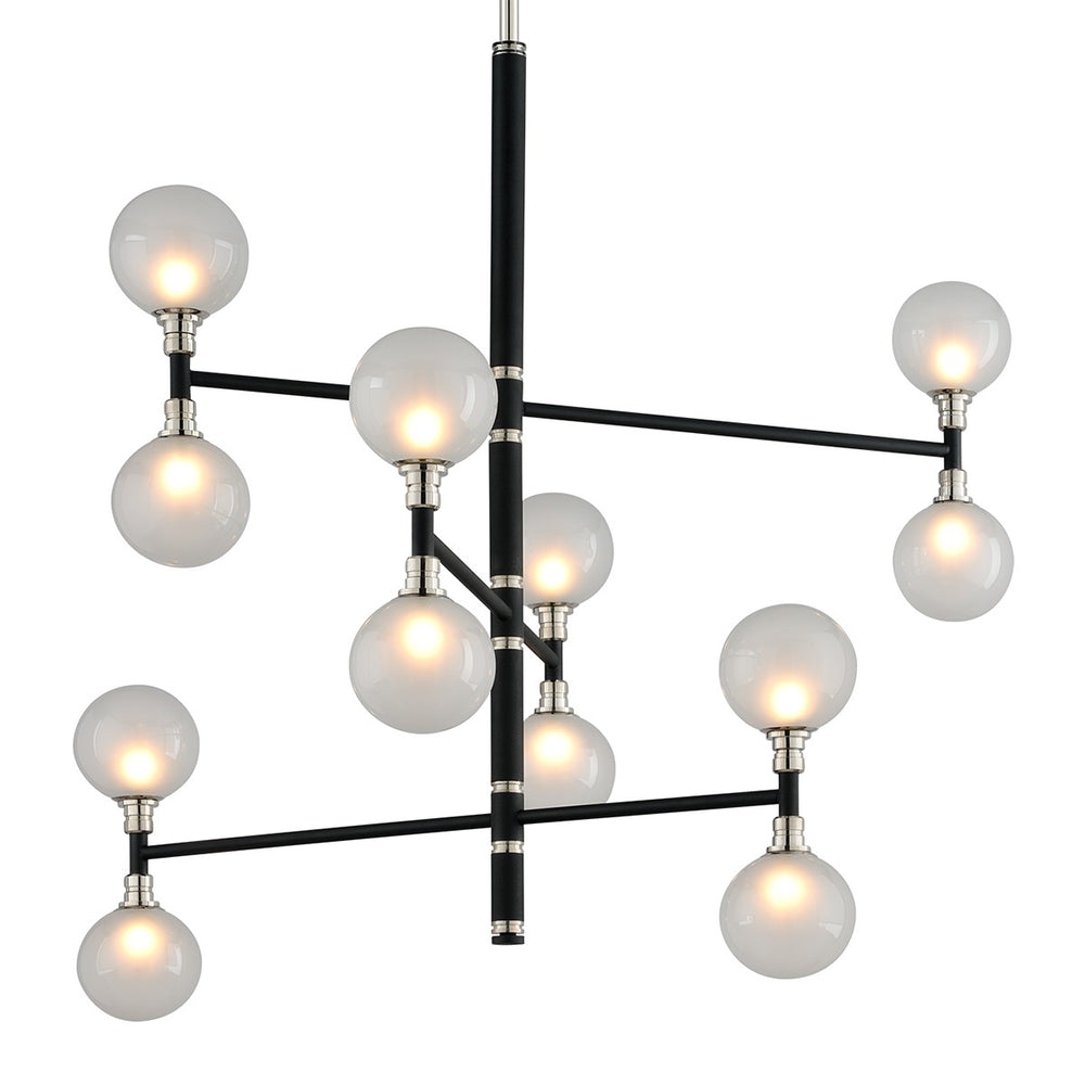 Troy Lighting - F4826-TBK/PN - 12 Light Chandelier - Andromeda - Textured Black & Polish Nickel