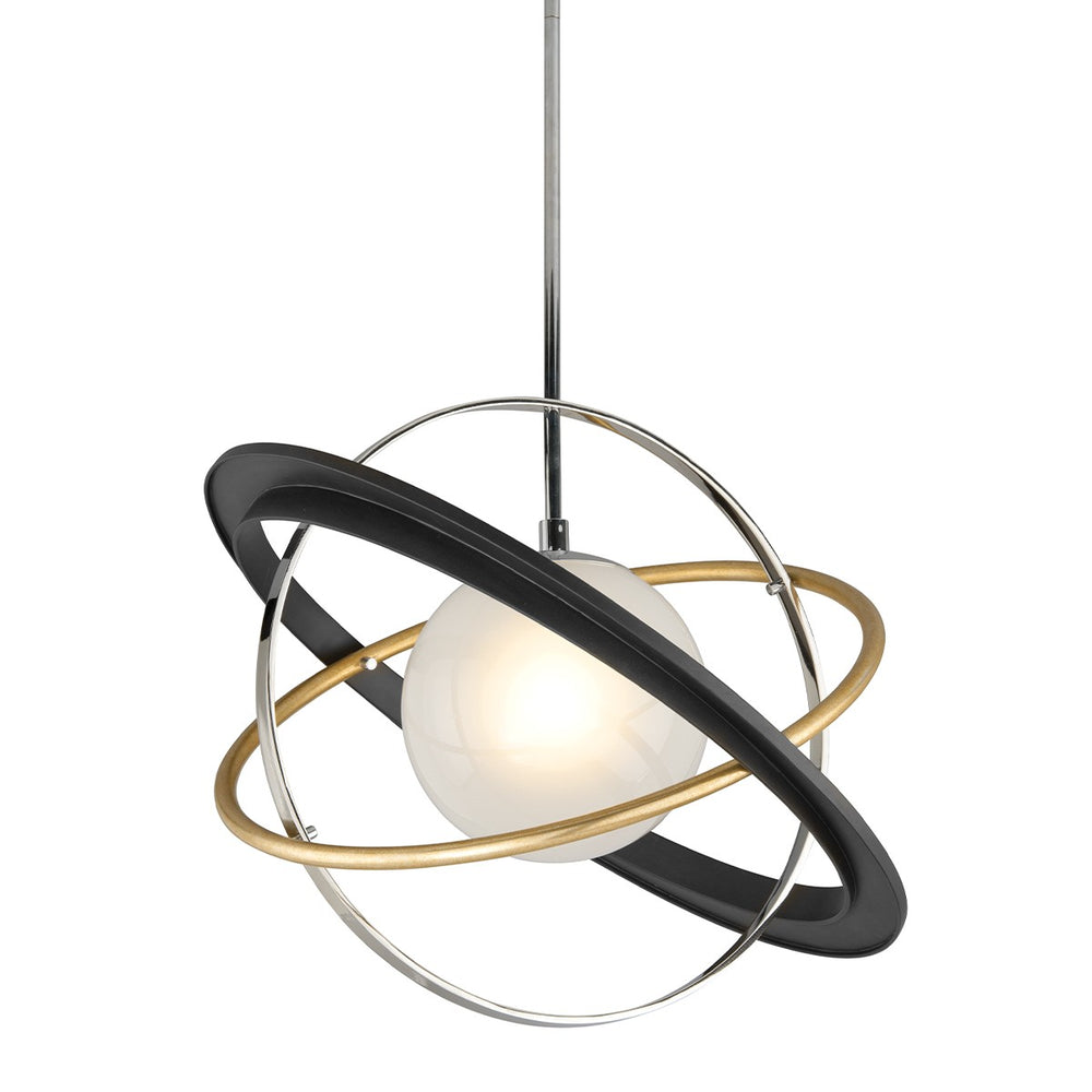 Troy Lighting - F5511-SFB/VGL/SS - One Light Chandelier - Apogee - Soft Off Black