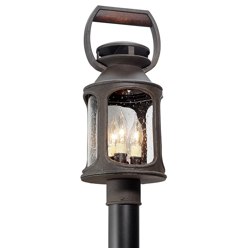 Troy Lighting - P4515 - Three Light Post Lantern - Old Trail - Centennial Rust