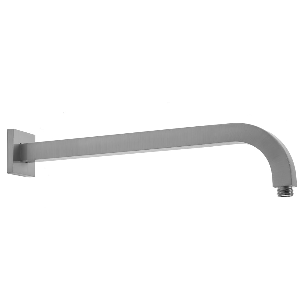 16" 90° Square Rounded Showerarm & Escutcheon in Multiple Finishes