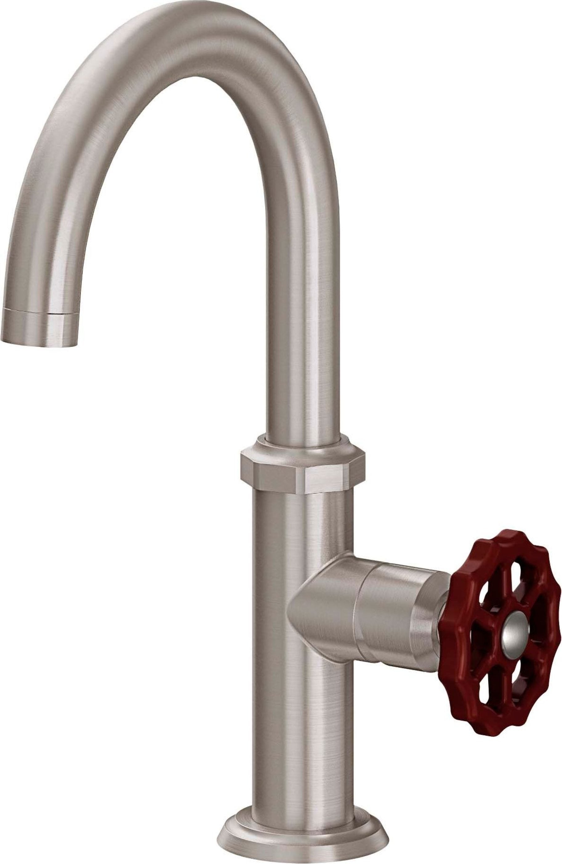 California Faucets - 8109WR-1-SN - Single Hole Lavatory/Bar/Prep Faucet - Low Spout - Satin Nickel  - Descanso Works