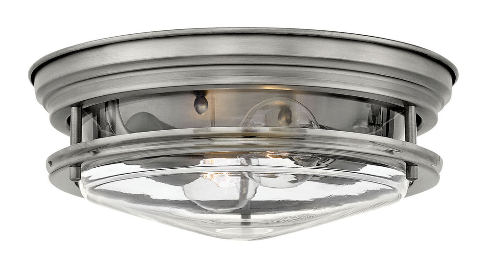 Hinkley - 3302AN-CL - LED Flush Mount - Hadley - Antique Nickel