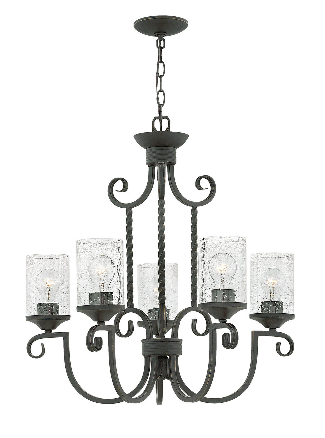 Hinkley - 4015OL-CL - LED Foyer Pendant - Casa - Olde Black with Clear Seedy glass