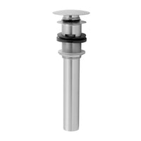 Finger Touch Round Lavatory Drain with Overflow in Multiple Finishes - Maison&Co.