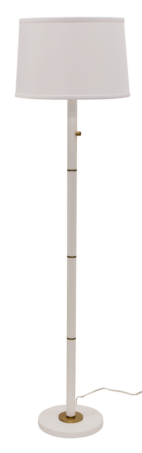 House of Troy - RU703-WT - Three Light Floor Lamp - Rupert - White With Weathered Brass Accents