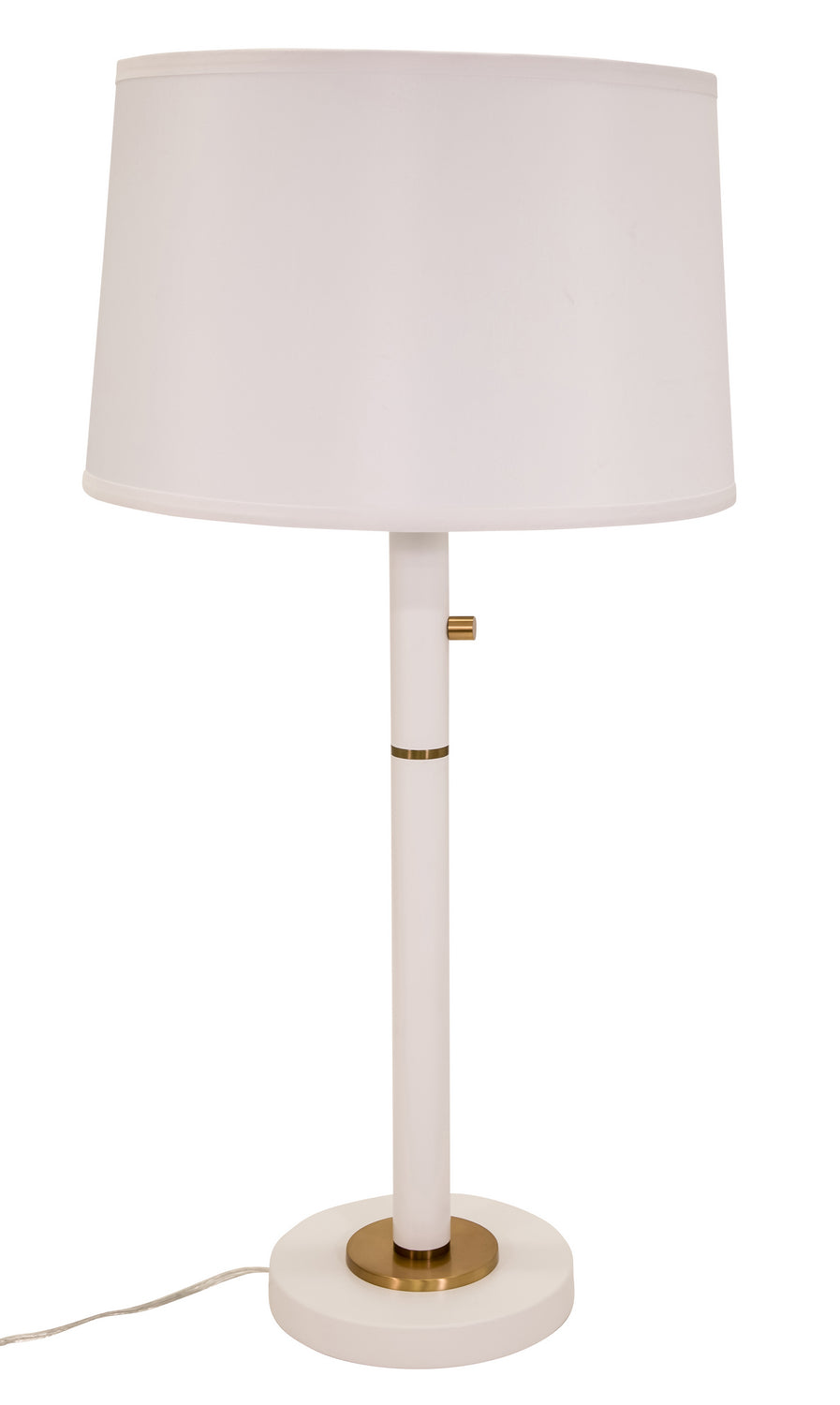 House of Troy - RU750-WT - Three Light Table Lamp - Rupert - White With Weathered Brass Accents