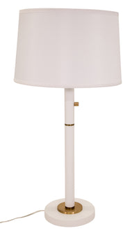 House of Troy - RU750-WT - Three Light Table Lamp - Rupert - White With Weathered Brass Accents