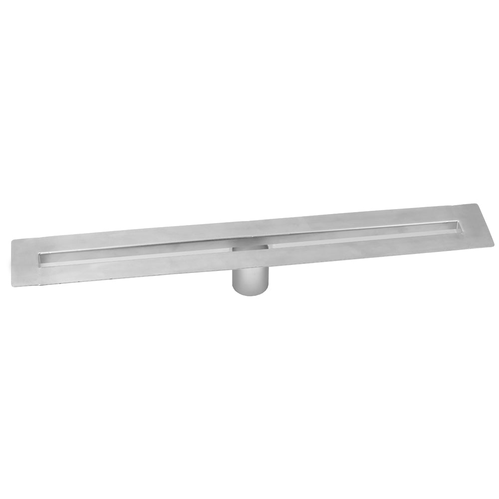 24" zeroEDGE Slim Channel Drain Body in Brushed Stainless (BSS) Finish