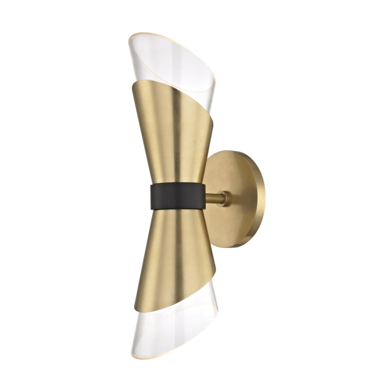 Mitzi - H130102-AGB/BK - LED Wall Sconce - Angie - Aged Brass/Black